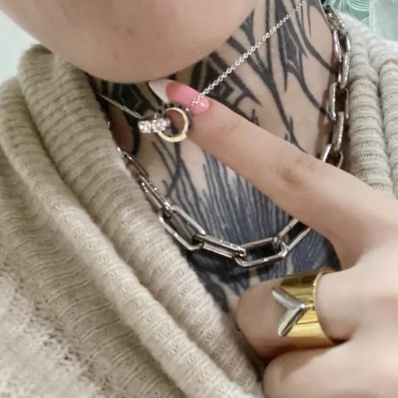 Dainty Numerals  Fashion Buckle Designer Casual Chic Necklace Basic Layered - Picture 9 of 16